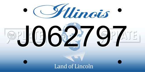 J062797 Illinois License Plate