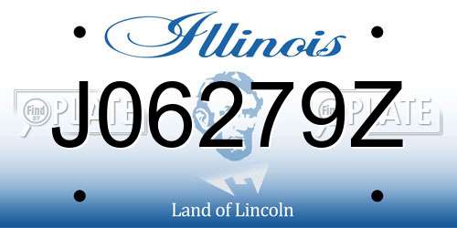 J06279Z Illinois License Plate