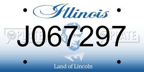 J067297 Illinois License Plate