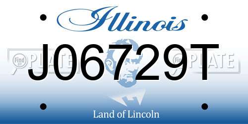 J06729T Illinois License Plate