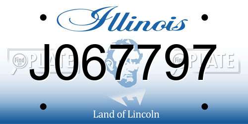 J067797 Illinois License Plate
