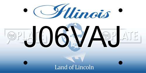 J06VAJ Illinois License Plate