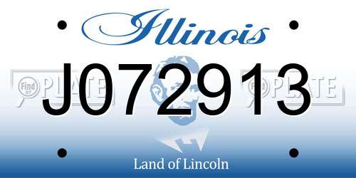 J072913 Illinois License Plate