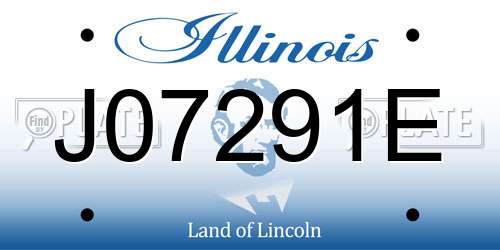 J07291E Illinois License Plate