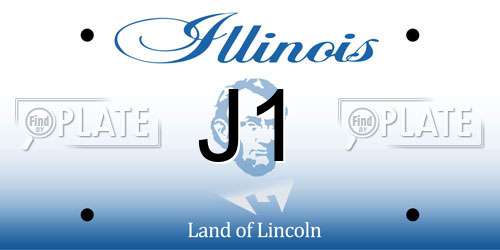 J1 Illinois License Plate