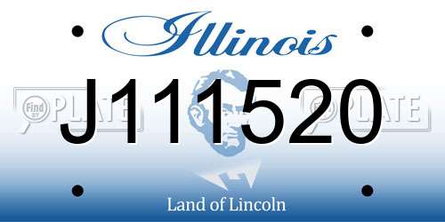 J111520 Illinois License Plate