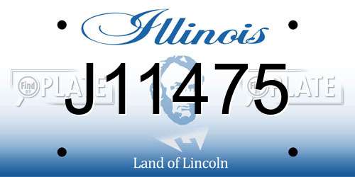 J11475 Illinois License Plate