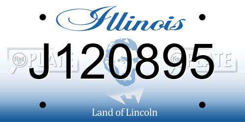 J120895 Illinois License Plate