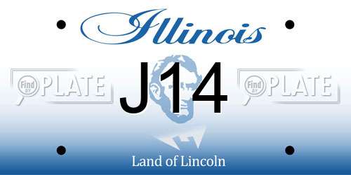 J14 Illinois License Plate