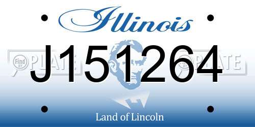 J151264 Illinois License Plate
