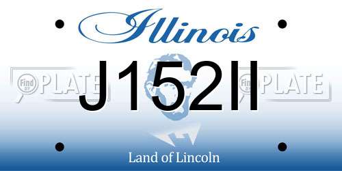 J152II Illinois License Plate