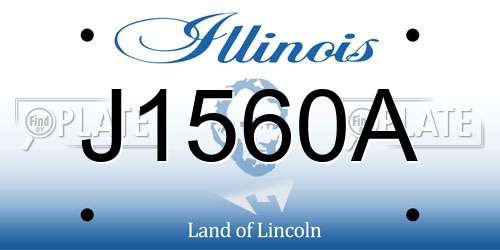 J1560A Illinois License Plate