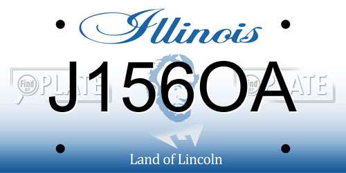 J156OA Illinois License Plate