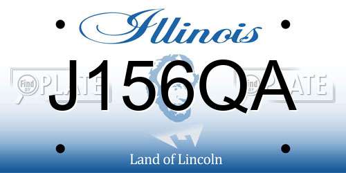 J156QA Illinois License Plate