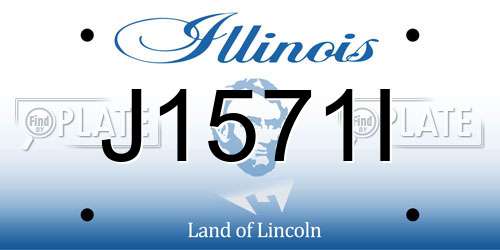 J1571I Illinois License Plate