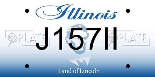 J157II Illinois License Plate