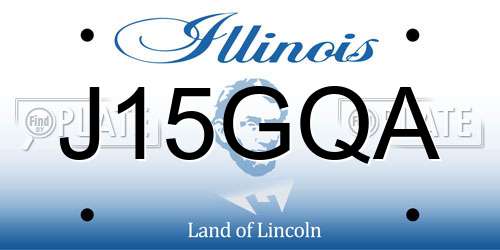 J15GQA Illinois License Plate