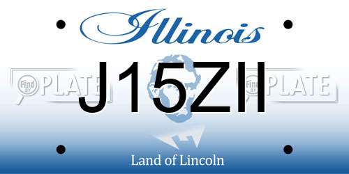 J15ZII Illinois License Plate