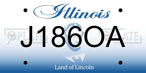J186OA Illinois License Plate