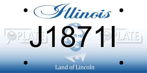 J1871I Illinois License Plate