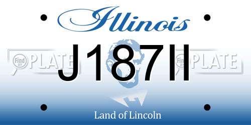 J187II Illinois License Plate