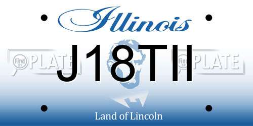 J18TII Illinois License Plate