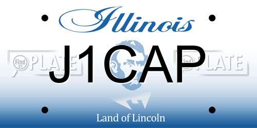 J1CAP Illinois License Plate