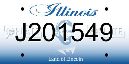 J201549 Illinois License Plate