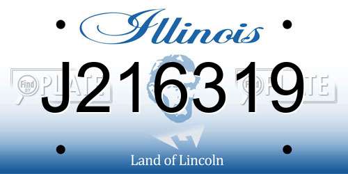 J216319 Illinois License Plate