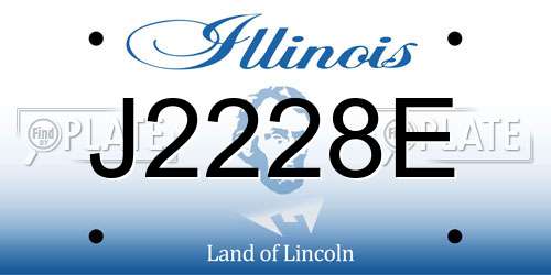 J2228E Illinois License Plate