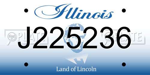 J225236 Illinois License Plate