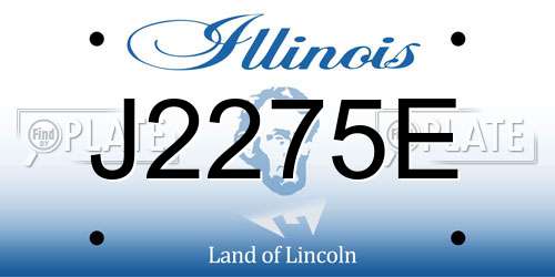 J2275E Illinois License Plate