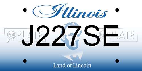 J227SE Illinois License Plate