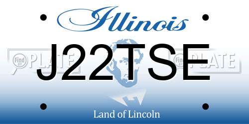 J22TSE Illinois License Plate