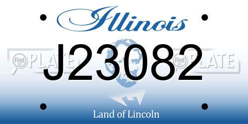 J23082 Illinois License Plate