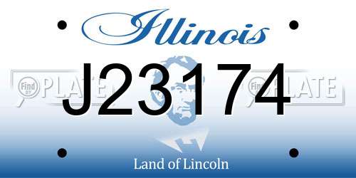 J23174 Illinois License Plate
