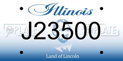 J23500 Illinois License Plate