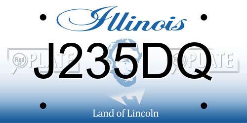 J235DQ Illinois License Plate