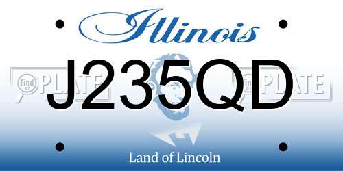 J235QD Illinois License Plate