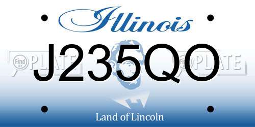 J235QO Illinois License Plate