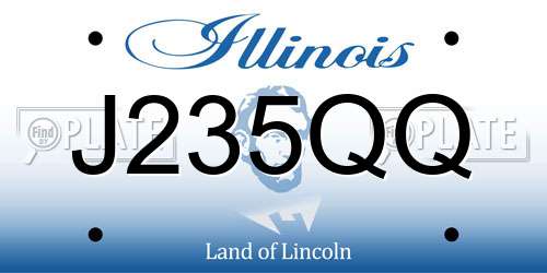 J235QQ Illinois License Plate