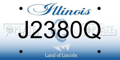 J2380Q Illinois License Plate