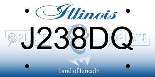 J238DQ Illinois License Plate