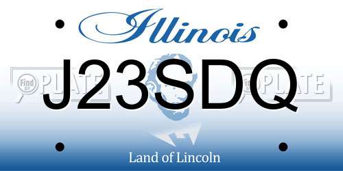 J23SDQ Illinois License Plate