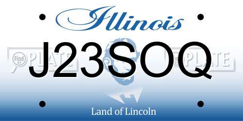 J23SOQ Illinois License Plate