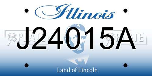 J24015A Illinois License Plate