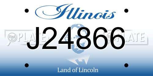 J24866 Illinois License Plate