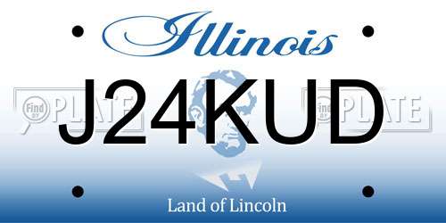 J24KUD Illinois License Plate
