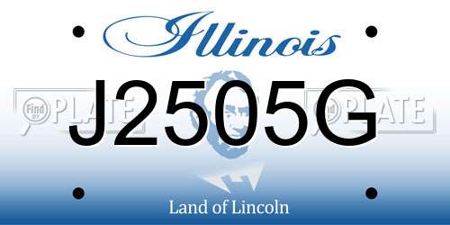 J2505G Illinois License Plate