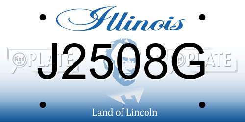 J2508G Illinois License Plate